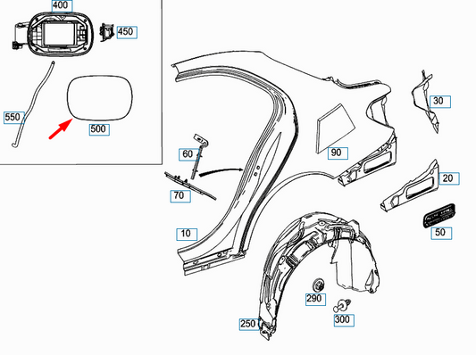 NEW MERCEDES-BENZ C-CLASS W205 FUEL TANK CAP A2057570106 ORIGINAL