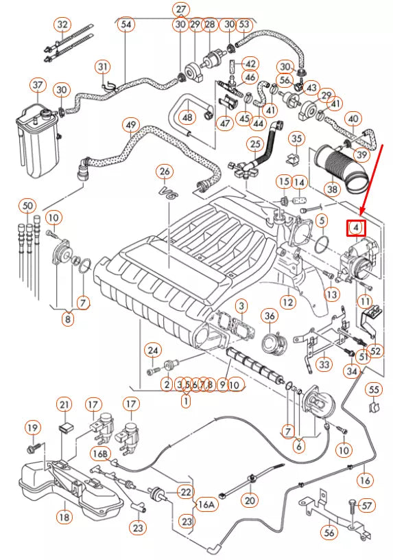 NEW AUDI A3 8P THROTTLE BODY 022133062AG ORIGINAL