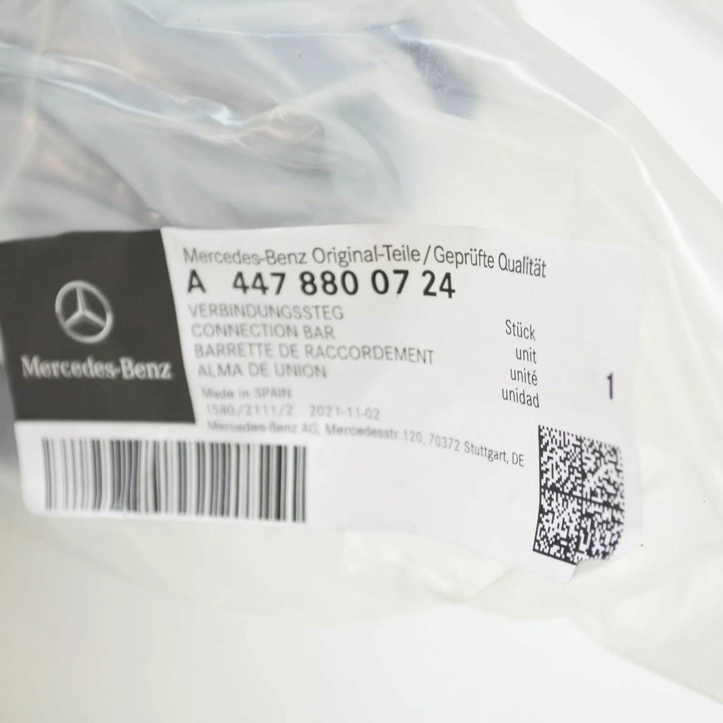 NEW MB VITO W447 FRONT BUMPER RIGHT CONNECTION BAR A4478800724