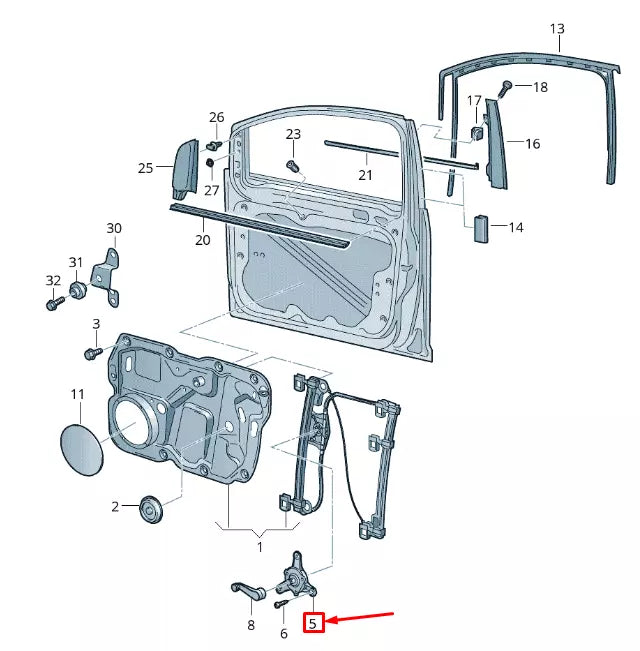NEW VW CADDY 2K MK3 FRONT LEFT WINDOW REGULATOR DRIVE UNIT 2K0837039A ORIGINAL