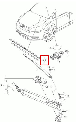 NEW VW SHARAN 7N FRONT WINDSCREEN WIPER BLADE SET 7N1998002 LHD