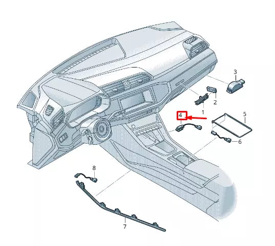 NEW AUDI Q3 F3 CENTRE CONSOLE LED LIGHT 83A919390E