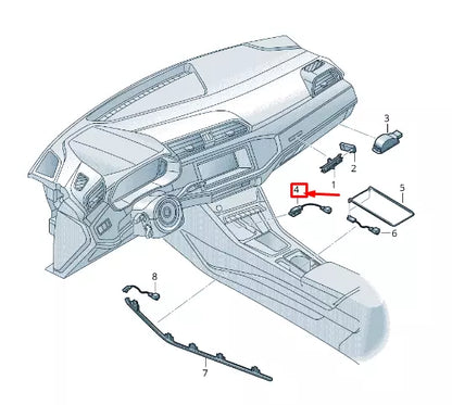 NEW AUDI Q3 F3 CENTRE CONSOLE LED LIGHT 83A919390E