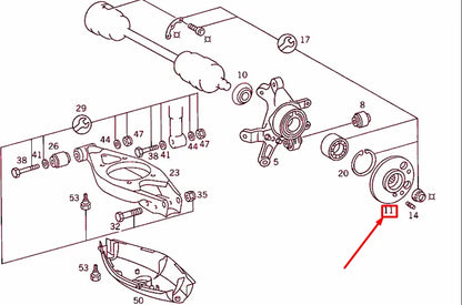 NEW MERCEDES-BENZ SL R129 REAR AXLE SUSPENSION FLANGE A1293500046