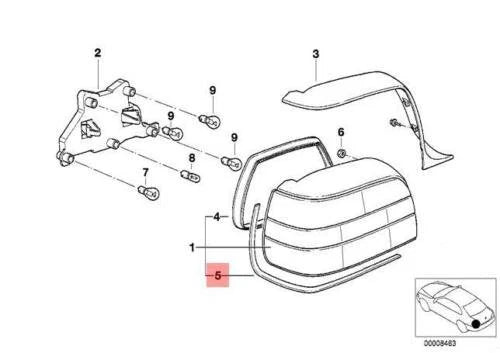 NEW BMW E36 WAGON TAIL LIGHT GASKET 8361694 63218361694 ORIGINAL