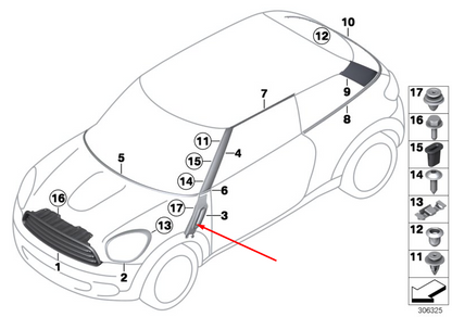 new mini countryman r60 right wing mirror turn indicator 51139812906 original