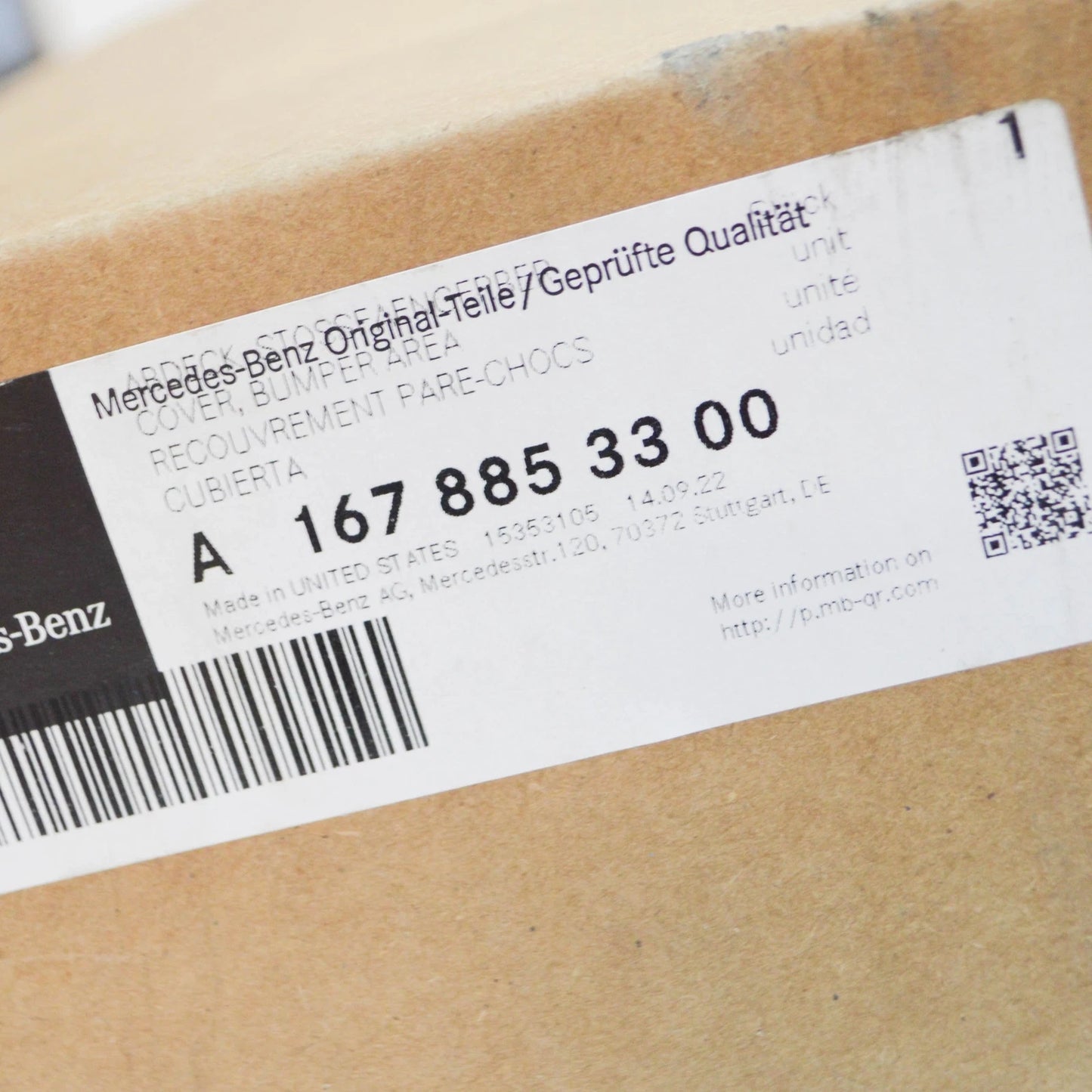 NEW MERCEDES-BENZ GLE W167 FRONT BUMPER LOWER COVER A1678853300 ORIGINAL