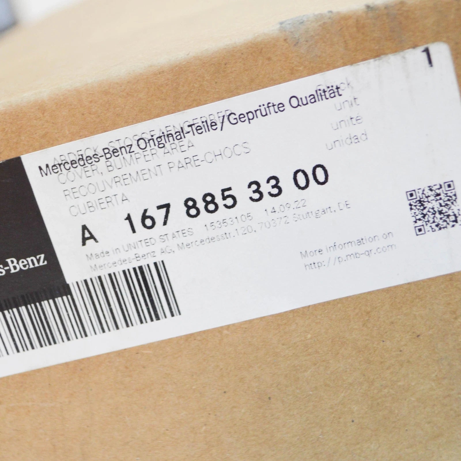 NEW MERCEDES-BENZ GLE W167 FRONT BUMPER LOWER COVER A1678853300 ORIGINAL