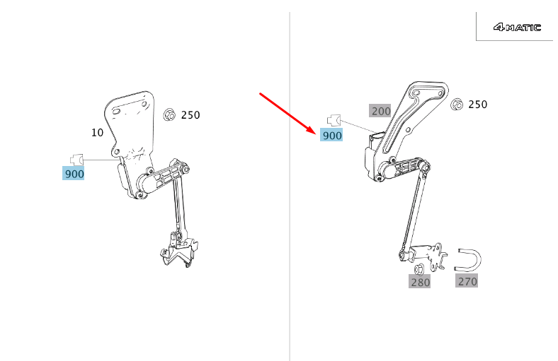 NEW MB E W212 FRONT HEADLAMP LEVEL CONTROL SENSOR COUPLING A2105403681 ORIGINAL