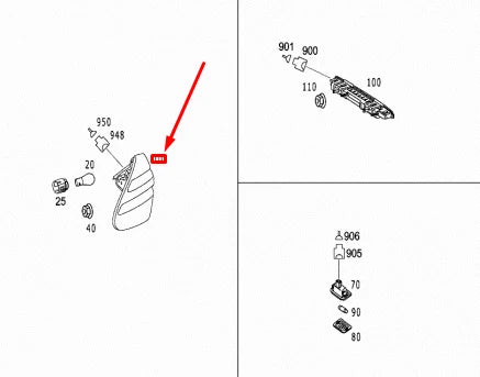 NEW MERCEDES-BENZ SL R230 REAR LEFT TAILLIGHT A2308200164