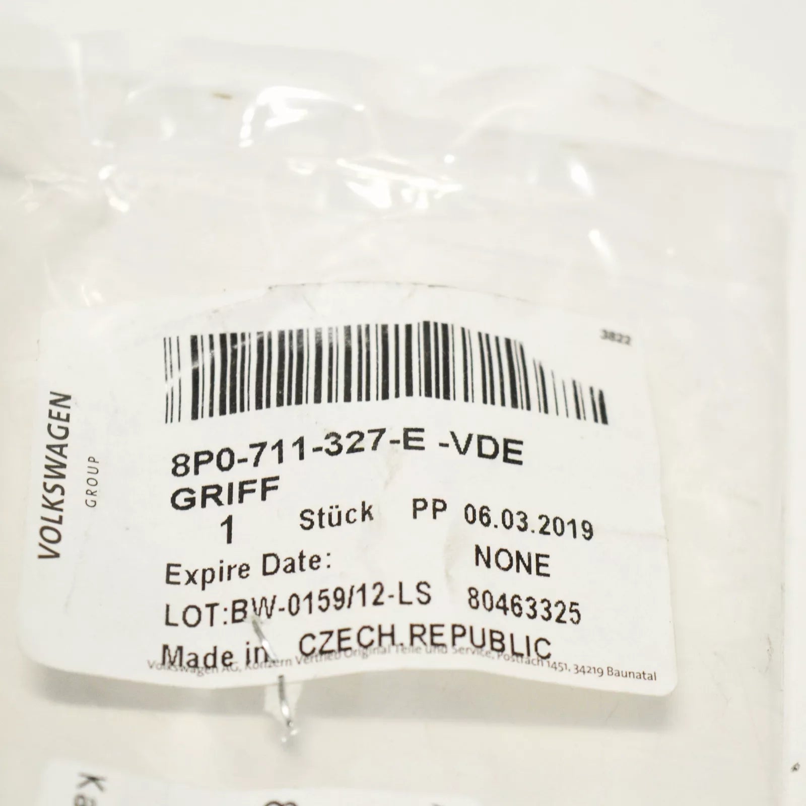 NEW AUDI A3 8P HAND BRAKE LEVER HANDLE 8P0711327EVDE