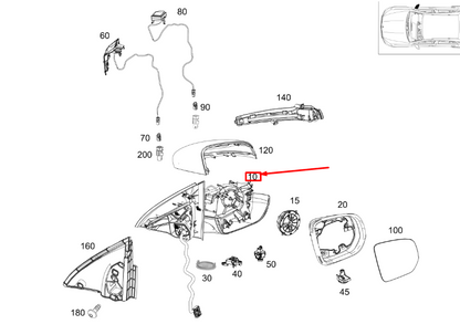 new mercedes-benz gle w167 front right side wing mirror rhd a1678103003 original
