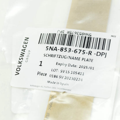 NEW VOLKSWAGEN TIGUAN AD1 REAR BOOTLID BADGE 5NA853675RDPJ ORIGINAL