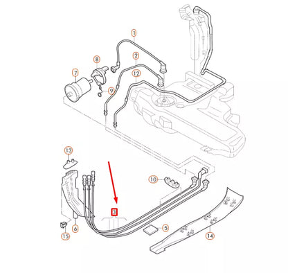 NEW VOLKSWAGEN BEETLE 9C FUEL PIPES FEED/RETURN 1 SET 1J0200059L