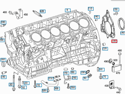 NEW MERCEDES BENZ CL C215 ENGINE CRANKSHAFT SEALING A1370110208 ORIGINAL