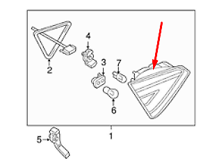 new audi a5 8t right side tailgate taillight 8t0945094 original