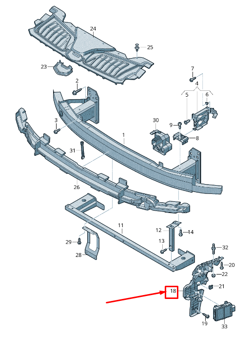 NEW AUDI A8 4N FRONT LEFT BUMPER GUIDE SECTION 4N0807283A ORIGINAL