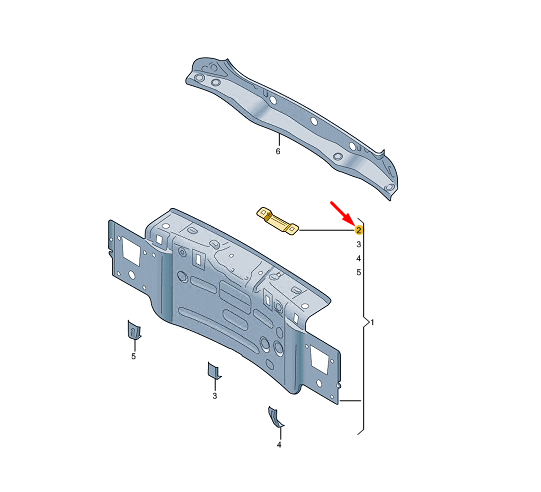new skoda enyaq iv rear lock striker reinforcement 565813323 original