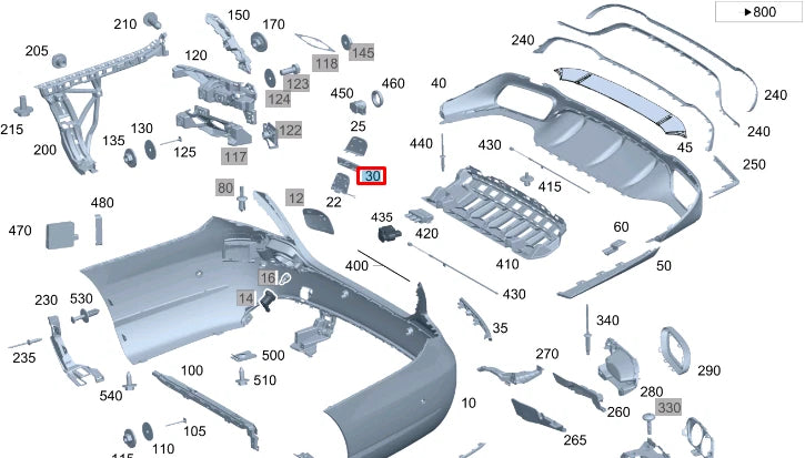 NEW MERCEDES-BENZ E W213 REAR TOW HOOK COVER FLAP LOWER PART A2138859805