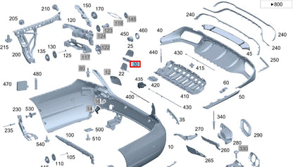 NEW MERCEDES-BENZ E W213 REAR TOW HOOK COVER FLAP LOWER PART A2138859805