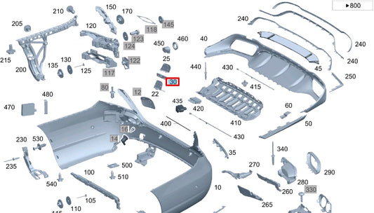 NEW MERCEDES-BENZ E W213 REAR TOW HOOK COVER FLAP LOWER PART A2138859805