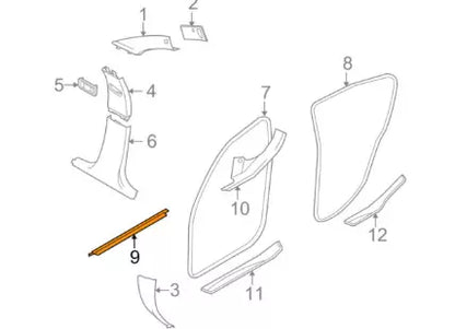 NEW BMW 3 E90 INTERIOR FRONT SILL PLATE 51477146332 ORIGINAL