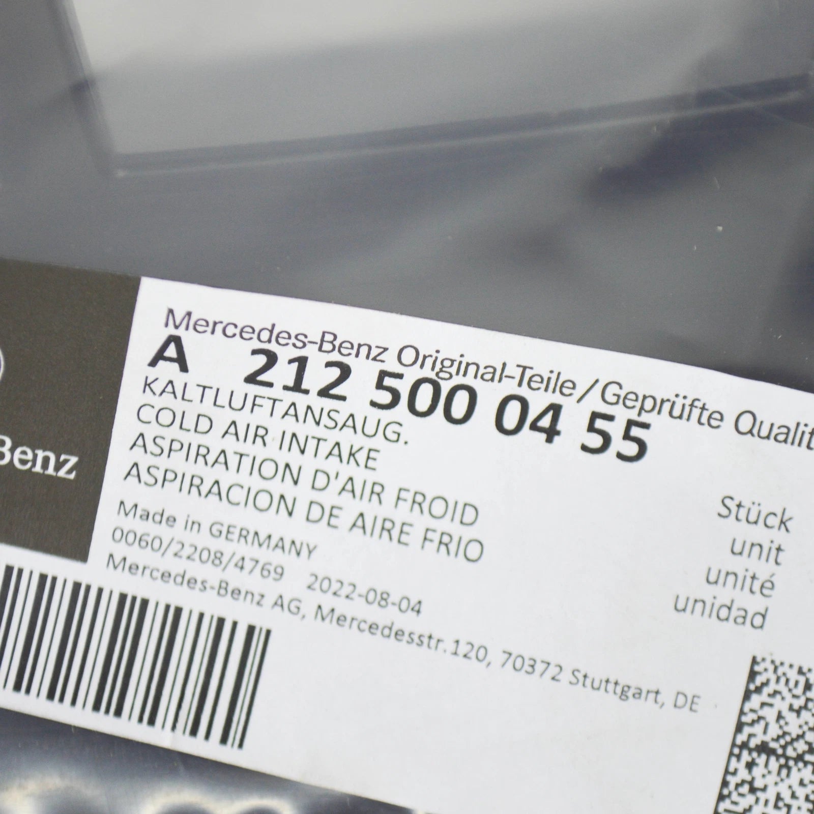 NEW MERCEDES-BENZ E-CLASS W212 UPPER FAN SHROUD A2125000455 ORIGINAL