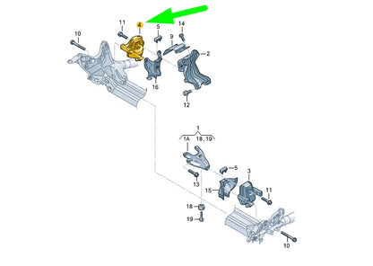 NEW AUDI A6 C7 RIGHT SIDE HYDRO ENGINE MOUNTING 4G0199381NT ORIGINAL