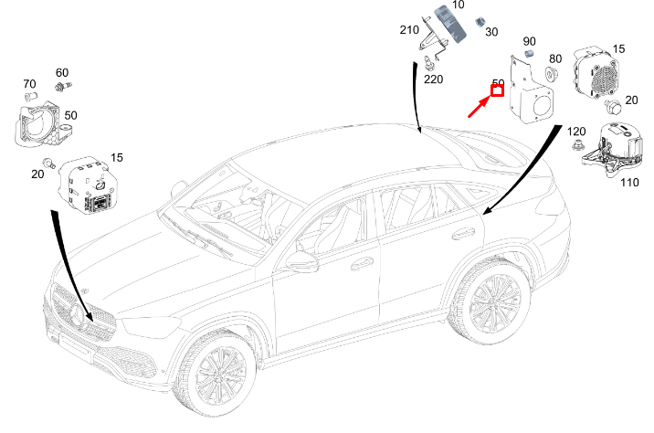 new mercedes-benz gle w167 front sound generator bracket a1675451101 original