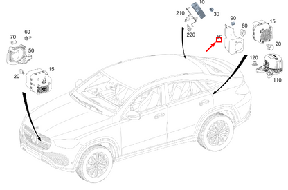 new mercedes-benz gle w167 front sound generator bracket a1675451101 original