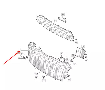 NEW AUDI R8 4S FRONT BUMPER RADIATOR GRILLE 4S0853651GRN4 ORIGINAL