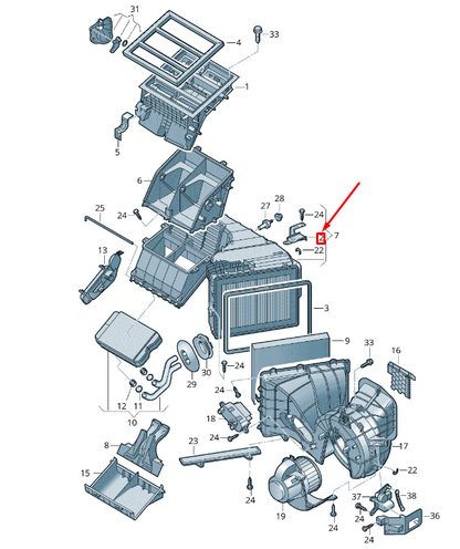 NEW VW TRANSPORTER VI T6 AIR GUIDE HOUSING BRACKET RHD 7H2819147 ORIGINAL