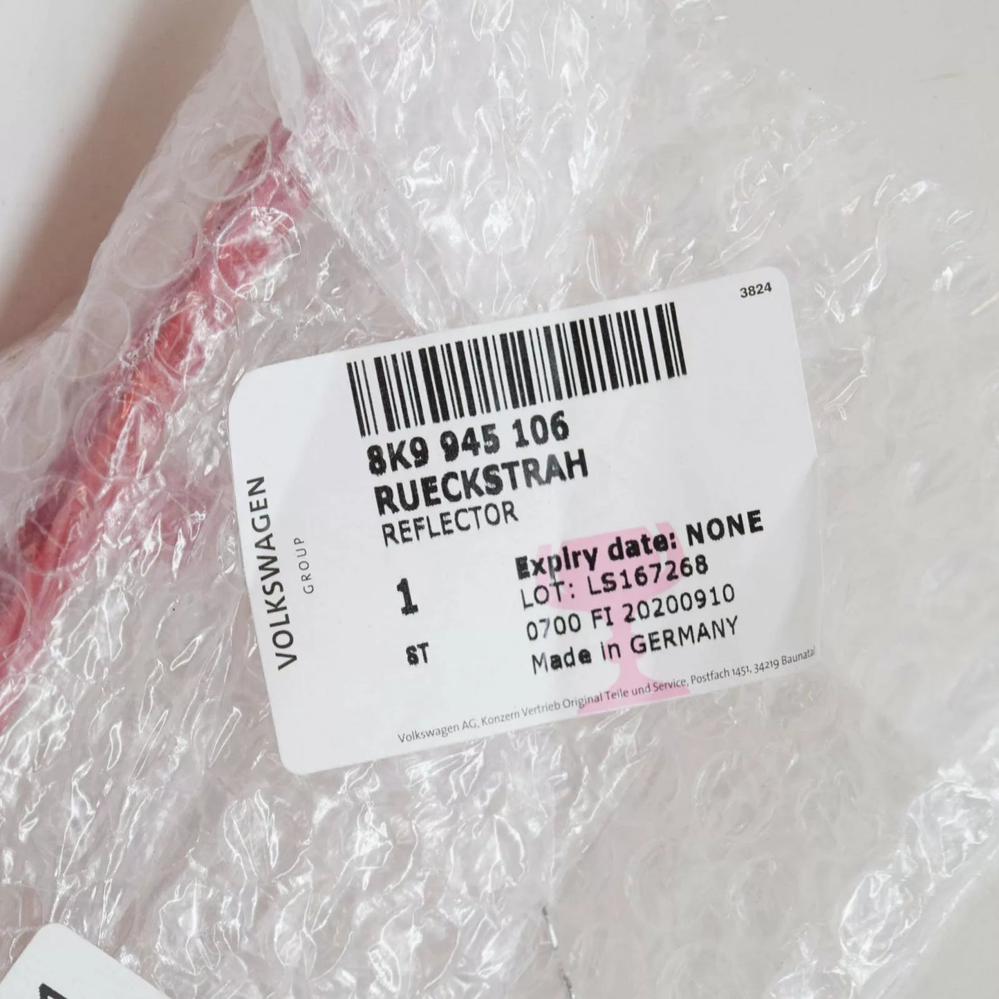 NEW AUDI A4 ALLROAD QUATTRO B8 REAR RIGHT LIGHT REFLECTOR 8K9945106 ORIGINAL