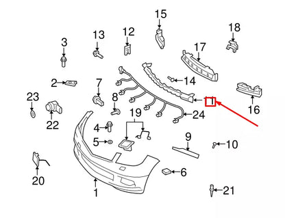 NEW MERCEDES-BENZ C W204 AMG FRONT BUMPER SUPPORT PANEL A2048852865 ORIGINAL