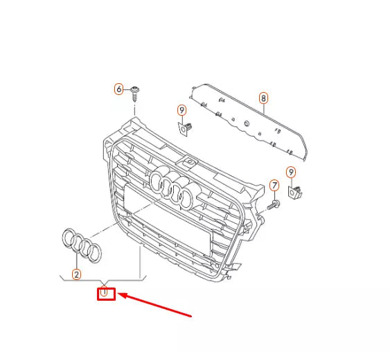 NEW AUDI A1 8X FRONT RADIATOR GRILLE 8XA853651B1QP