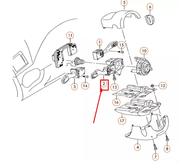 NEW AUDI A4 B7 COMBINATION TURN SIGNAL SWITCH 4E0953513K4PK ORIGINAL