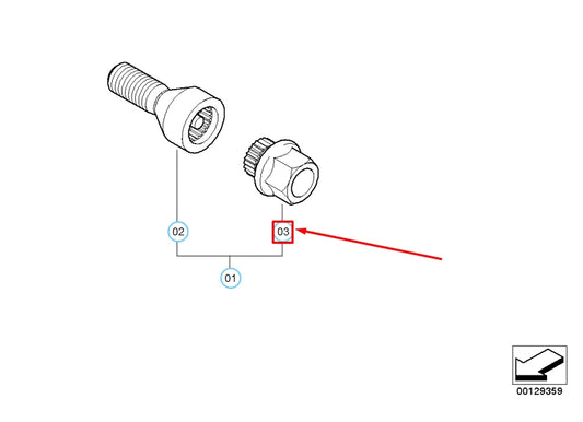 NEW BMW 1 E81 WHEEL BOLT ADAPTER WITH CODE 36136762340 6762340 ORIGINAL