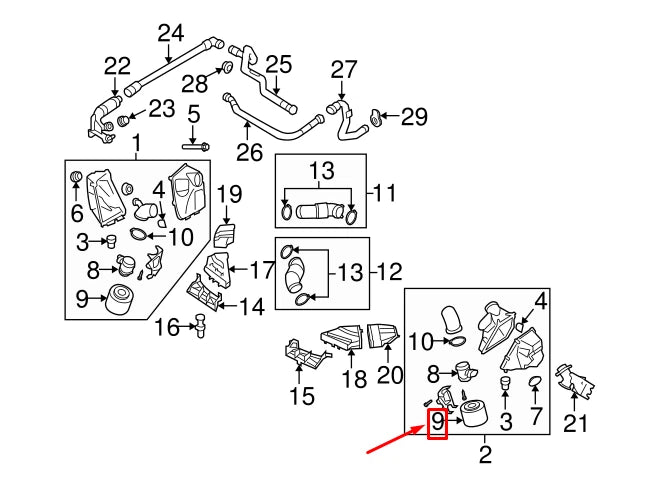 NEW AUDI A6 AVANT C6 ENGINE AIR FILTER 07L133843E ORIGINAL