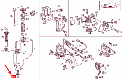 NEW MERCEDES-BENZ SL R129 UNDER OIL RESERVOIR GROMMET A1299971681 ORIGINAL