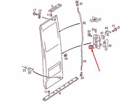 NEW MERCEDES-BENZ SPRINTER 903 REAR PANEL DOOR LOCK A9017400135 ORIGINAL