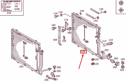 NEW MERCEDES-BENZ C W202 AIR CONDITIONING CONDENSER A2028300870 ORIGINAL