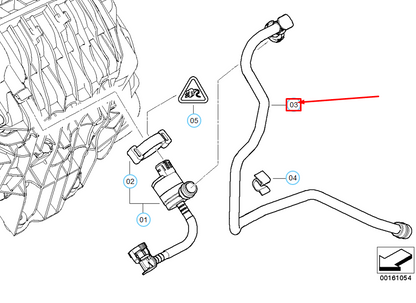 new bmw 1 e81 fuel tank breather line 13907550399 7550399 original