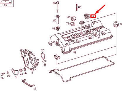 NEW MERCEDES-BENZ C W202 CYLINDER HEAD COVER GASKET A1040160980 ORIGINAL