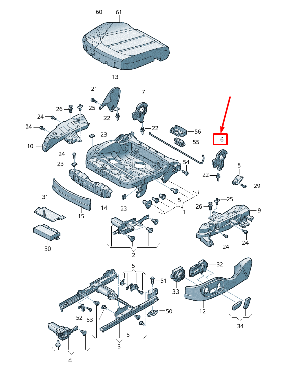 NEW AUDI A6 AVANT C7 FRONT LEFT SEAT BELT GUIDE 4H0881665 ORIGINAL