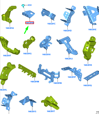 new ford kuga mk3 relay bracket 2250549 jx6t-14a301-aca original
