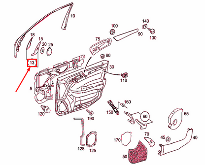 NEW MERCEDES-BENZ C W203 FRONT RIGHT DOOR TWEETER COVER A20372002489051 ORIGINAL