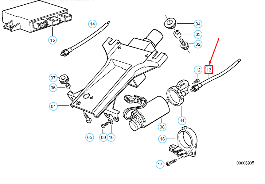 new bmw 5 e34 steering column shaft longitudinal adjusting 32311159444 original