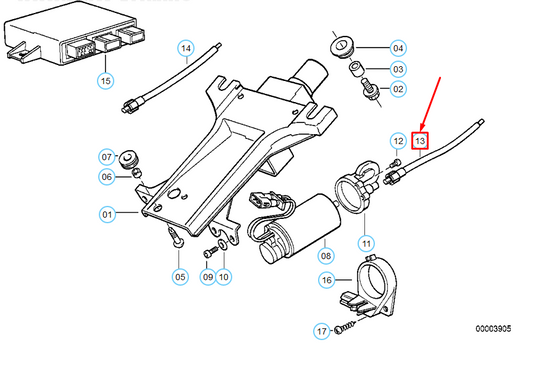 new bmw 5 e34 steering column shaft longitudinal adjusting 32311159444 original