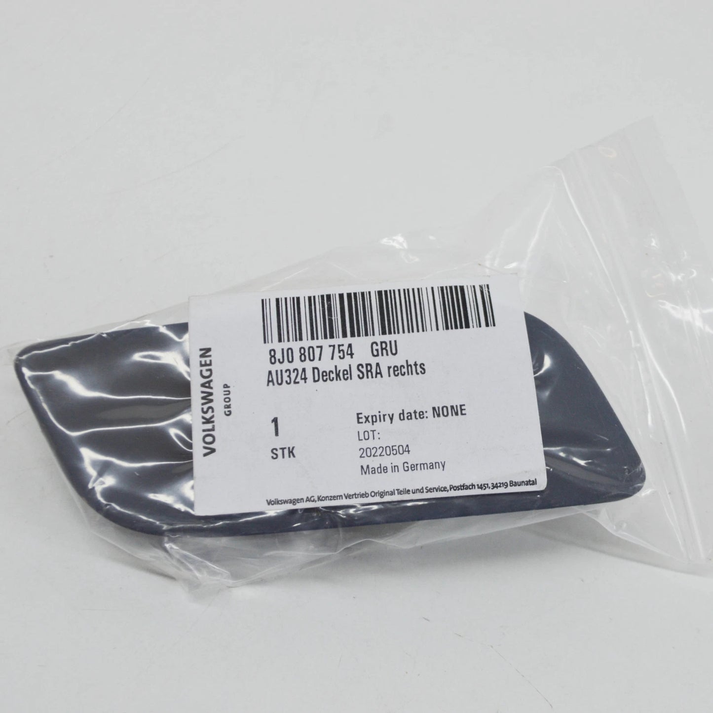 NEW AUDI TT 8J RIGHT HEADLIGHT WASHER COVER 8J0807754GRU 2009 ORIGINAL