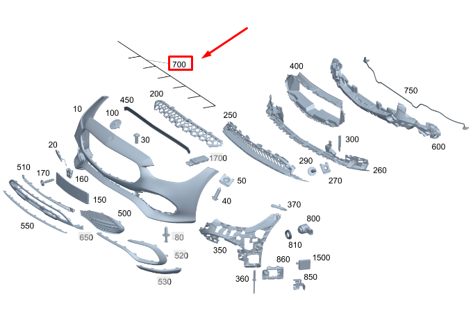 NEW MERCEDES-BENZ C W206 FRONT PARKING SENSOR WIRING HARNESS A2065402837